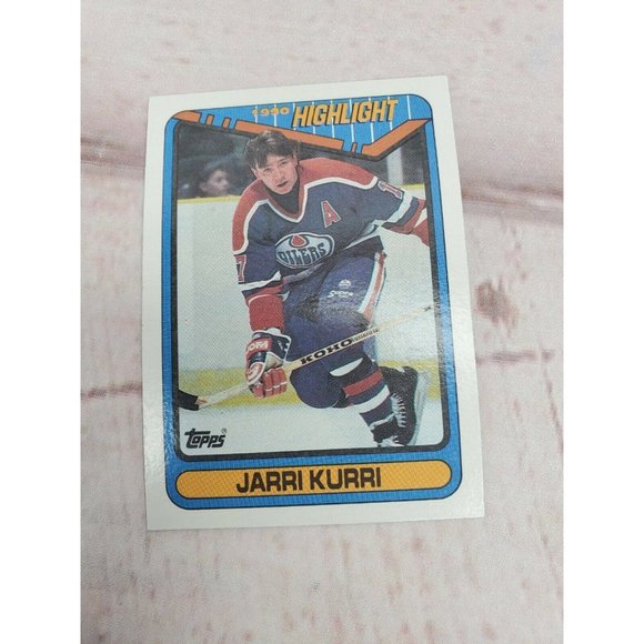 1990 Highlight Jarri Kurri & Brett Hull #4 And #5 Hockey Topps Card - Picture 5 of 7